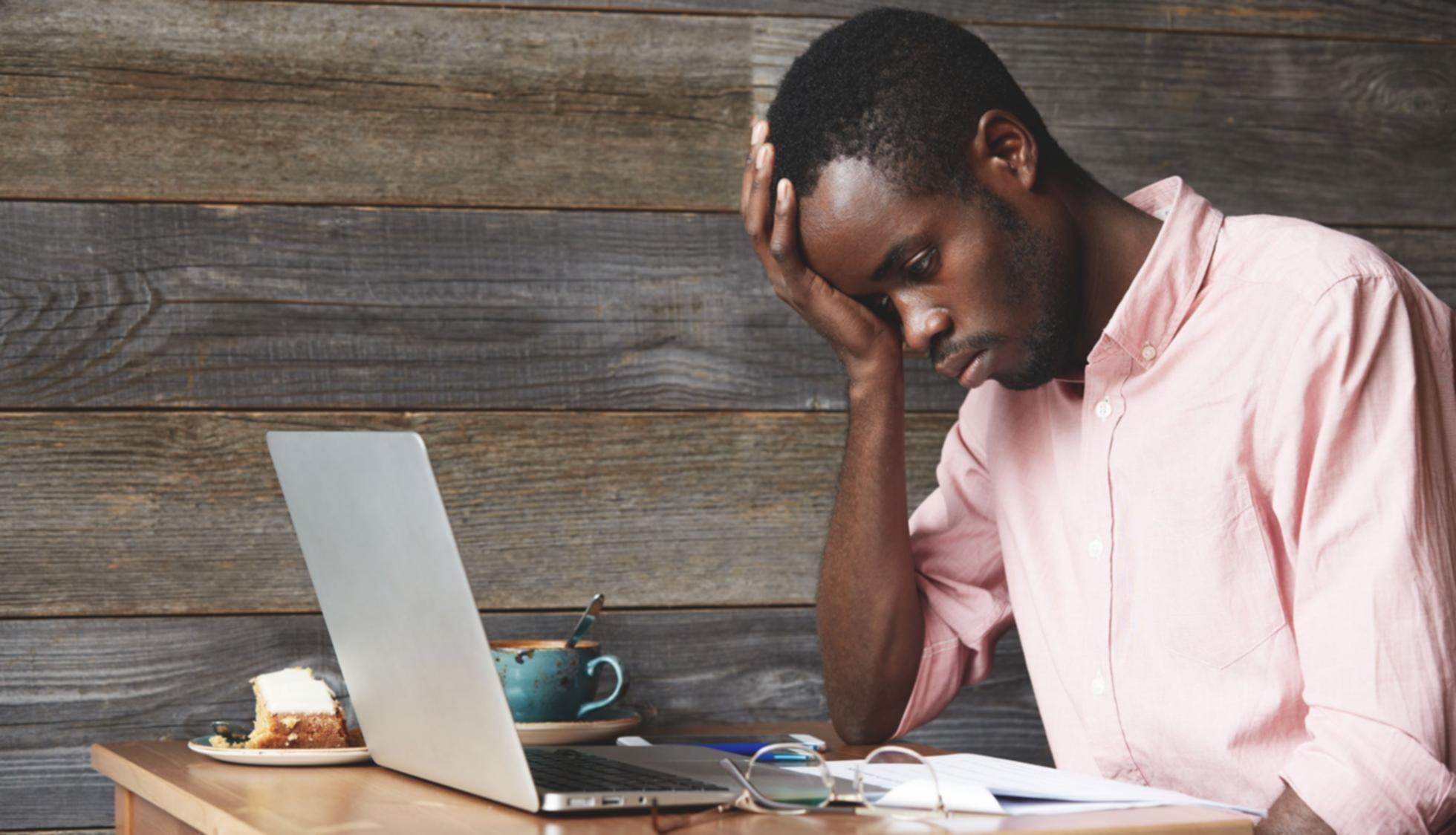 Webinar interface showing content strategy presentation